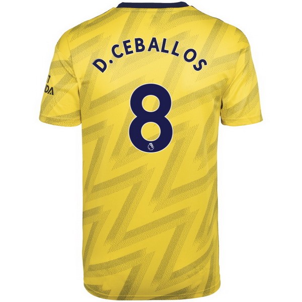 Maillot Football Arsenal NO.8 D.Ceballos Exterieur 2019-20 Jaune